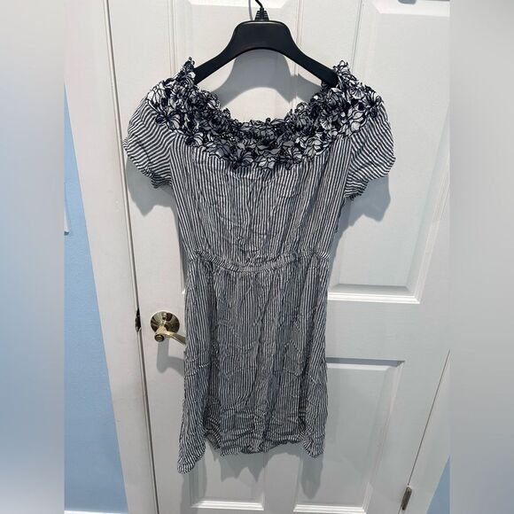 H&M Blue and white striped midi dress Size 8 - Picture 2 of 6